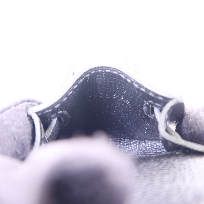 HERMES Tadelakt皮革Kelly Bag Charm 銀扣掛飾Noir-10