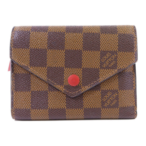 LOUIS VUITTON Damier Victorine Wallet金扣銀包