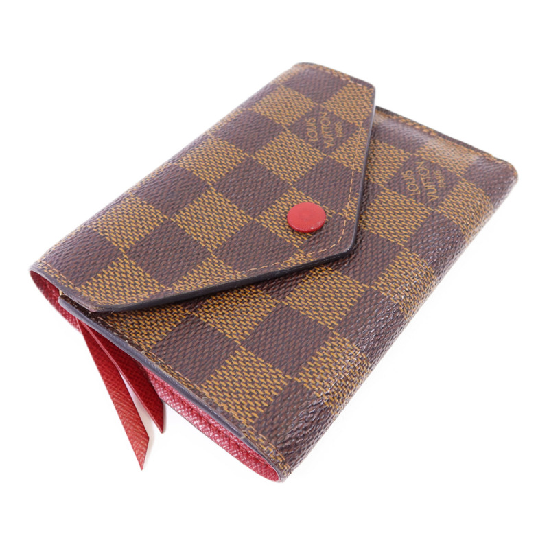 LOUIS VUITTON Damier Victorine Wallet金扣銀包-2