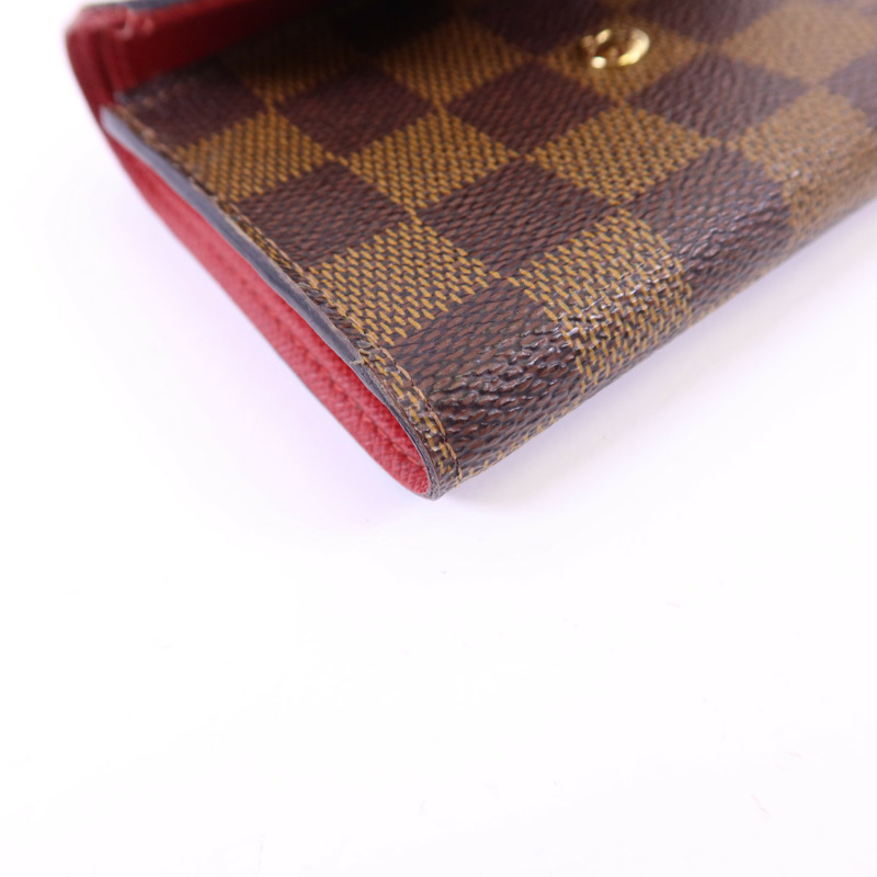 LOUIS VUITTON Damier Victorine Wallet金扣銀包-10