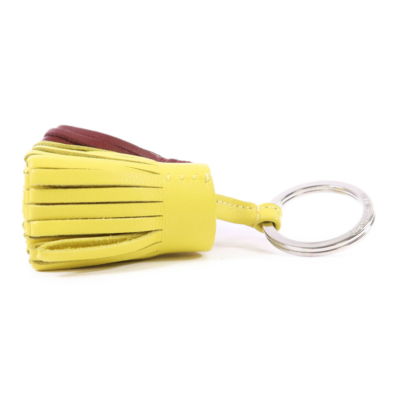 HERMES Swift皮革Carmen Key Ring銀扣鑰匙圈-3