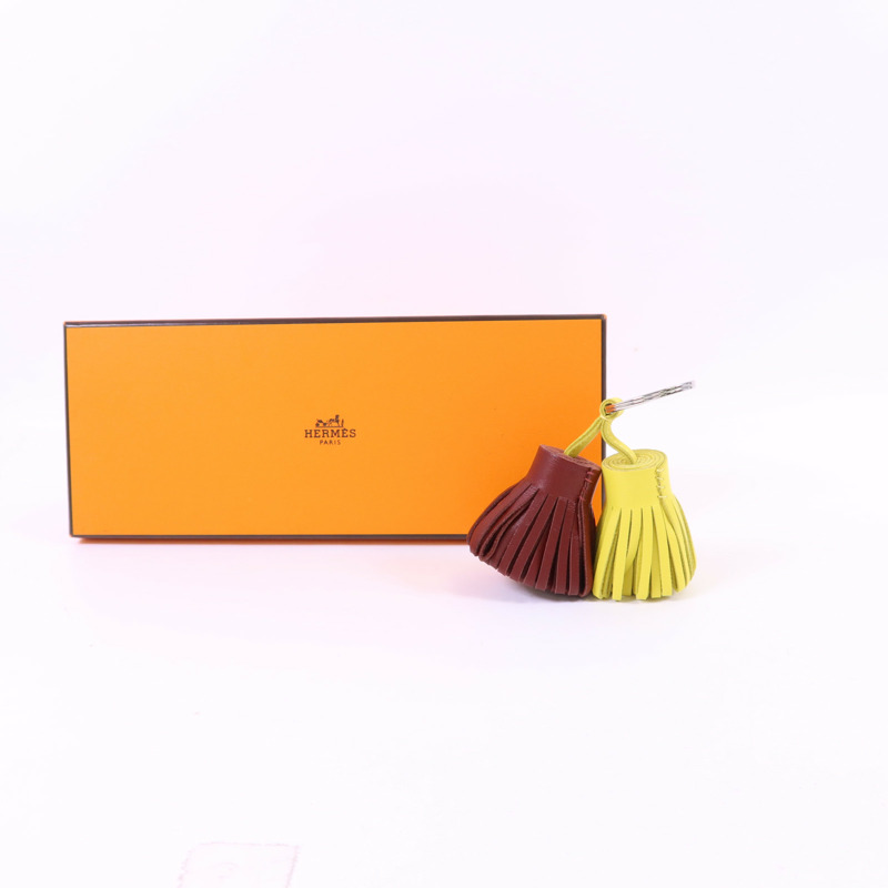 HERMES Swift皮革Carmen Key Ring銀扣鑰匙圈-8