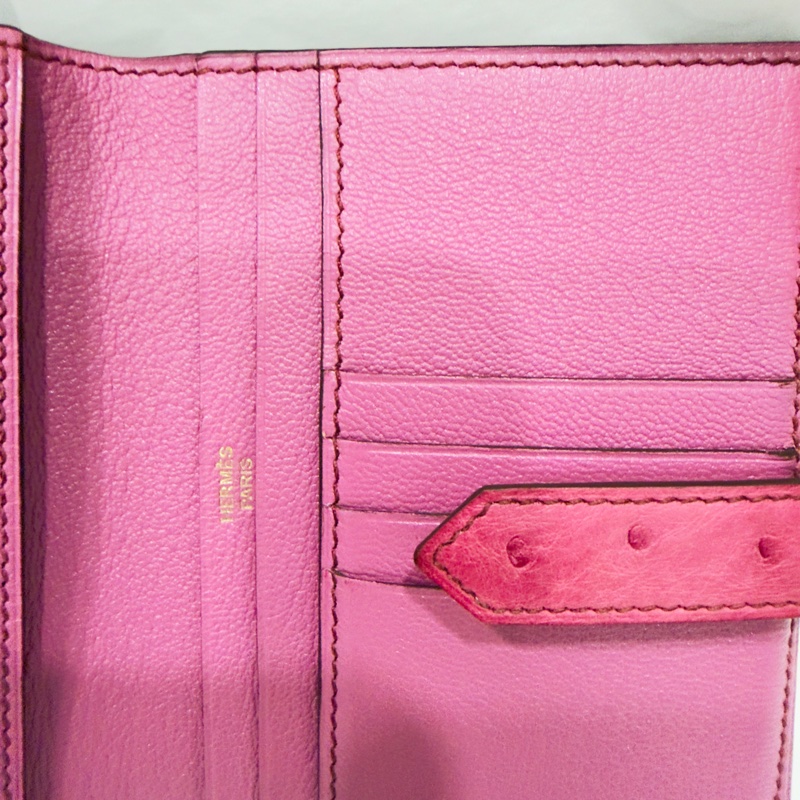 Hermes 鴕鳥皮短夾-27