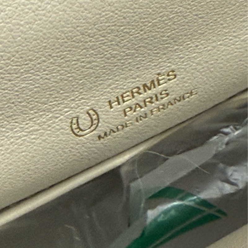 Hermes Mini Kelly Pochette VIP訂製款 M8 銀河灰拼8L冰川白 swift 金釦B刻-6