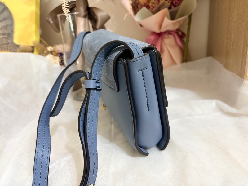 Chloé Faye 藍灰色麂皮拼接肩背包｜有購證-3