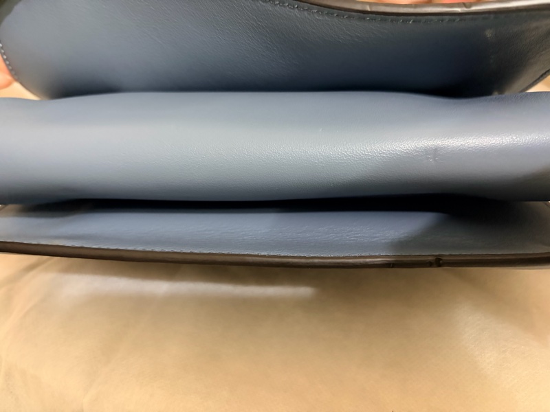 Chloé Faye 藍灰色麂皮拼接肩背包｜有購證-9