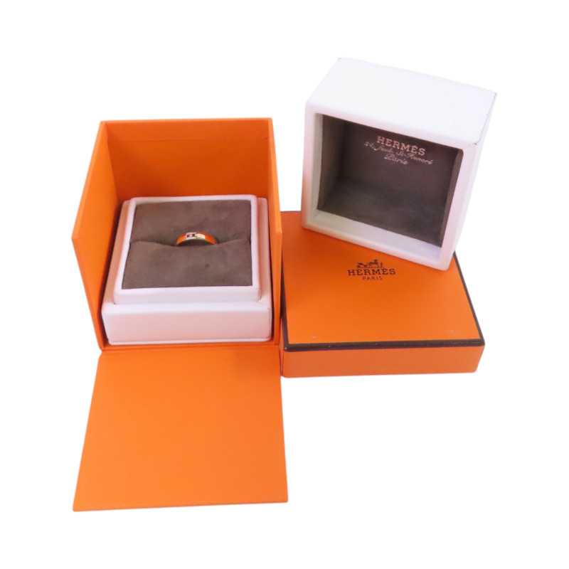 18K玫瑰金 鑽石 Ever Herakles 戒指 55【HERMES 愛馬仕】-7