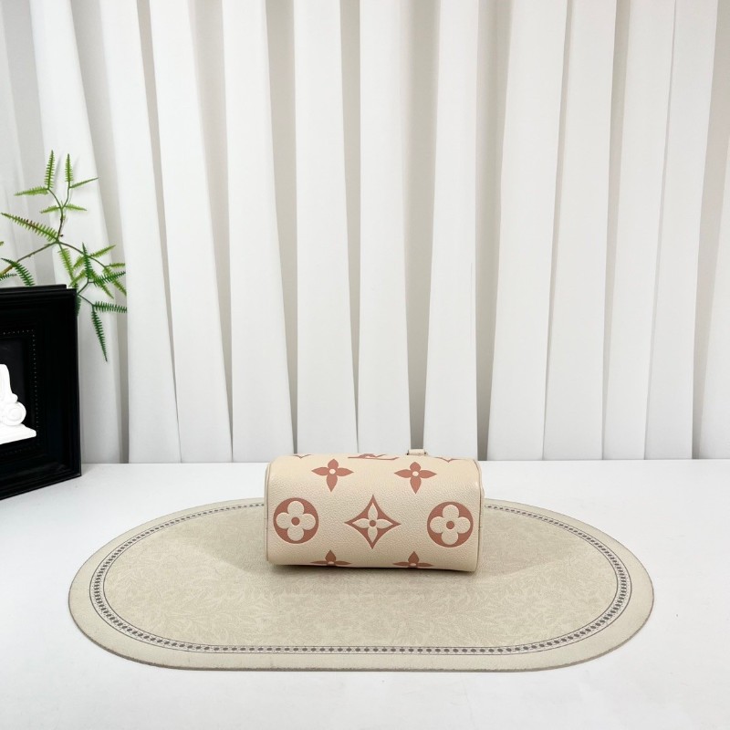 sq zzz LV路易威登  芯片款 speedynano草莓牛奶手提包單肩斜挎包 奶粉色Empreinte軟粒面牛皮配上可拆卸肩帶 胖乎乎簡直草莓牛奶即視感 小姐姐值得擁有的一只包包-4