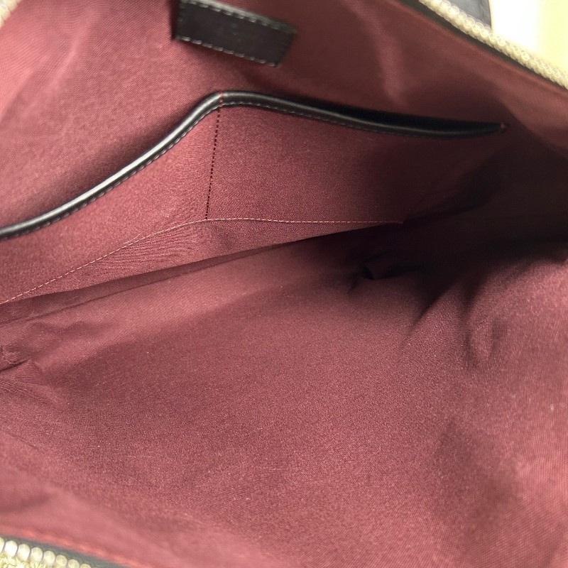 LV路易威登老花拼黑男士手提包公文包 棕色老花配黑色皮邊 容量大 內裡乾淨 有肩帶可單肩可斜挎可手提 適合商務通勤-16