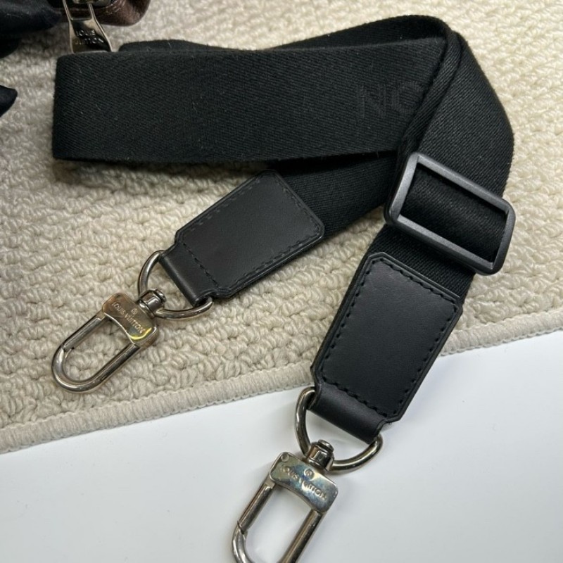 LV路易威登老花拼黑男士手提包公文包 棕色老花配黑色皮邊 容量大 內裡乾淨 有肩帶可單肩可斜挎可手提 適合商務通勤-18