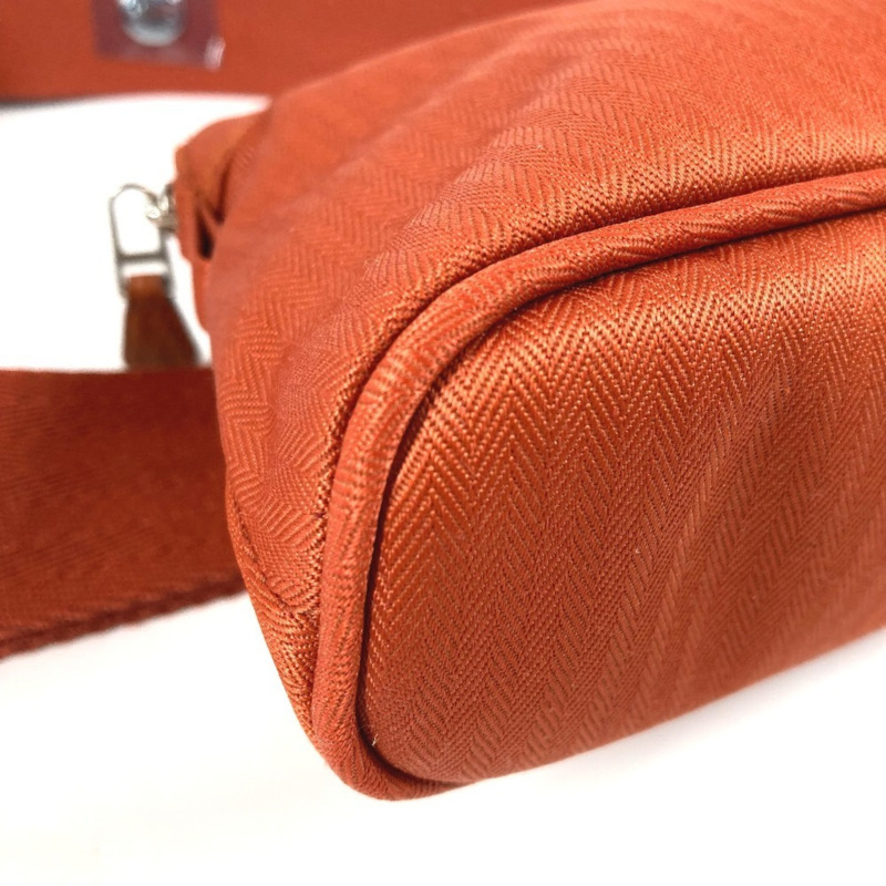 愛馬仕 Bolide Santur 單肩包/高爾夫球包，H 標誌鏤空設計，Evelyn 腰帶，棉質和聚醯胺混紡布料，男女通用，橙色-7