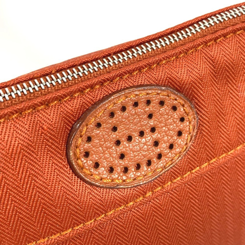 愛馬仕 Bolide Santur 單肩包/高爾夫球包，H 標誌鏤空設計，Evelyn 腰帶，棉質和聚醯胺混紡布料，男女通用，橙色-10