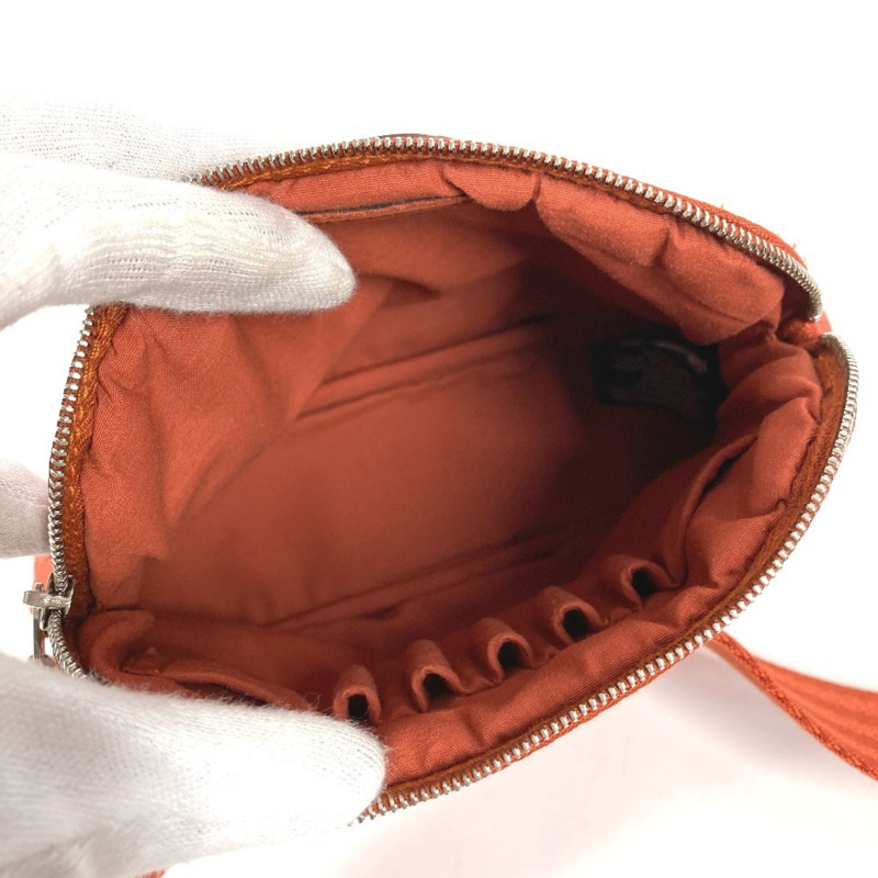 愛馬仕 Bolide Santur 單肩包/高爾夫球包，H 標誌鏤空設計，Evelyn 腰帶，棉質和聚醯胺混紡布料，男女通用，橙色-11