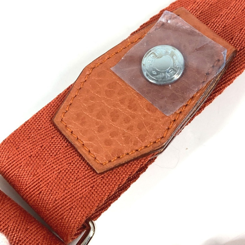 愛馬仕 Bolide Santur 單肩包/高爾夫球包，H 標誌鏤空設計，Evelyn 腰帶，棉質和聚醯胺混紡布料，男女通用，橙色-15