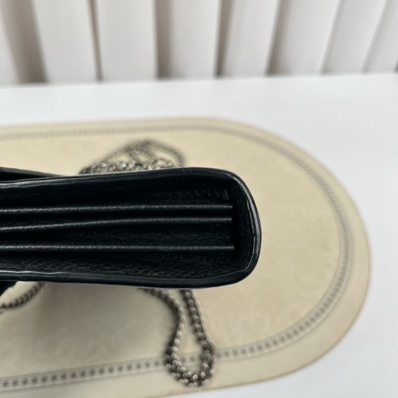 GUCCI古馳 Dionysus 虎頭扣鏈式肩帶 皮革 斜挎單肩包 女款黑色 精緻高級 質感滿滿-13