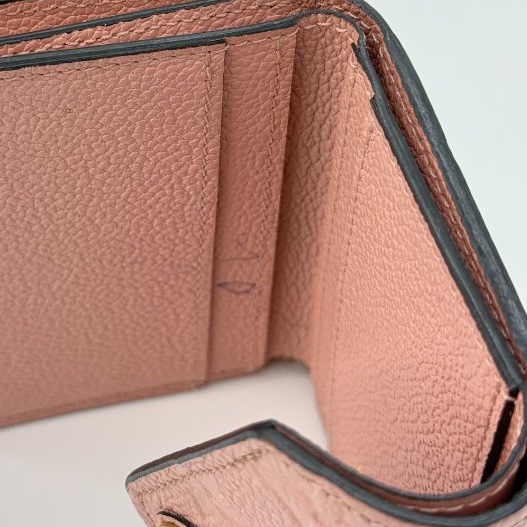 ✨大特價 LOUIS VUITTON 路易威登 粉色 牛皮 壓花 短夾 出清 超美配色 月光女神 短夾 中夾 零錢包 名片夾-8