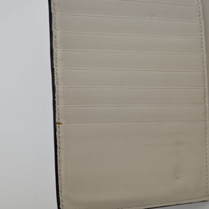 Celine 思琳 Strap Wallet 黑色 牛皮 中夾 長夾 短夾 拼色 Celine黑拼杏兩折中夾-8