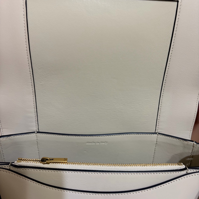 Celine Frame 拼色肩背包｜米+藍｜有購證-9