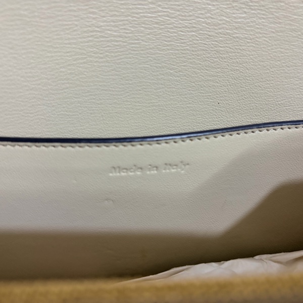 Celine Frame 拼色肩背包｜米+藍｜有購證-11