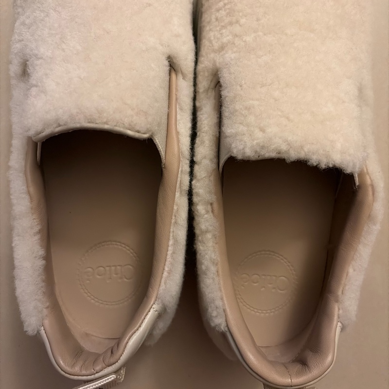 Chloe米白毛毛休閒鞋-7