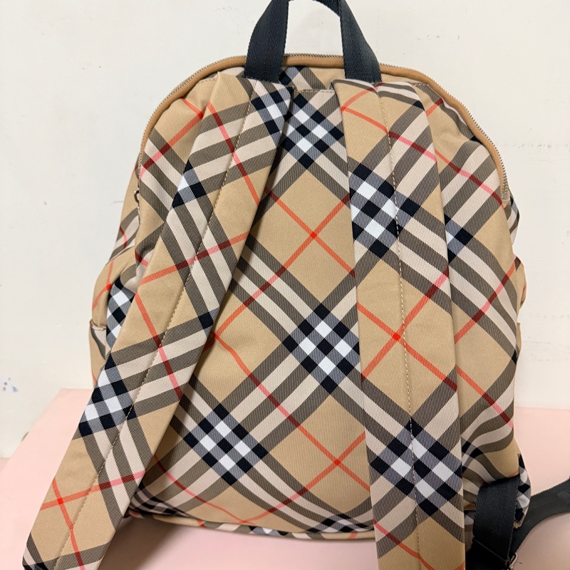 BURBERRY沙色 經典格紋 騎士 戰馬 後背包 9.9成新-6