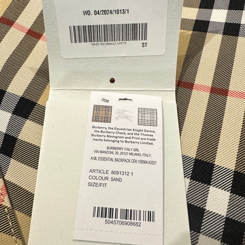 BURBERRY沙色 經典格紋 騎士 戰馬 後背包 9.9成新-9