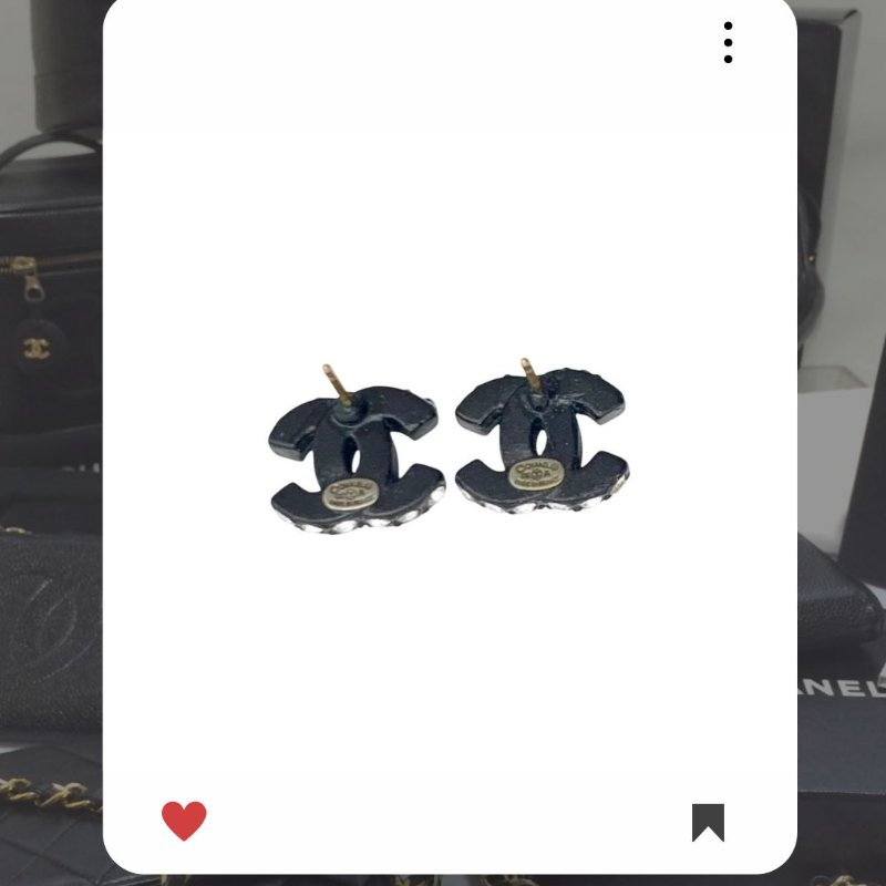 🛍️🎁 26 🔥 2月新品上架 新年情人節💘 香奈兒 Chanel 黑色雙CC水鑽耳環 🔥 香奈兒熱賣款 香奈兒經典款 耳環 CHANEL EARRING-5