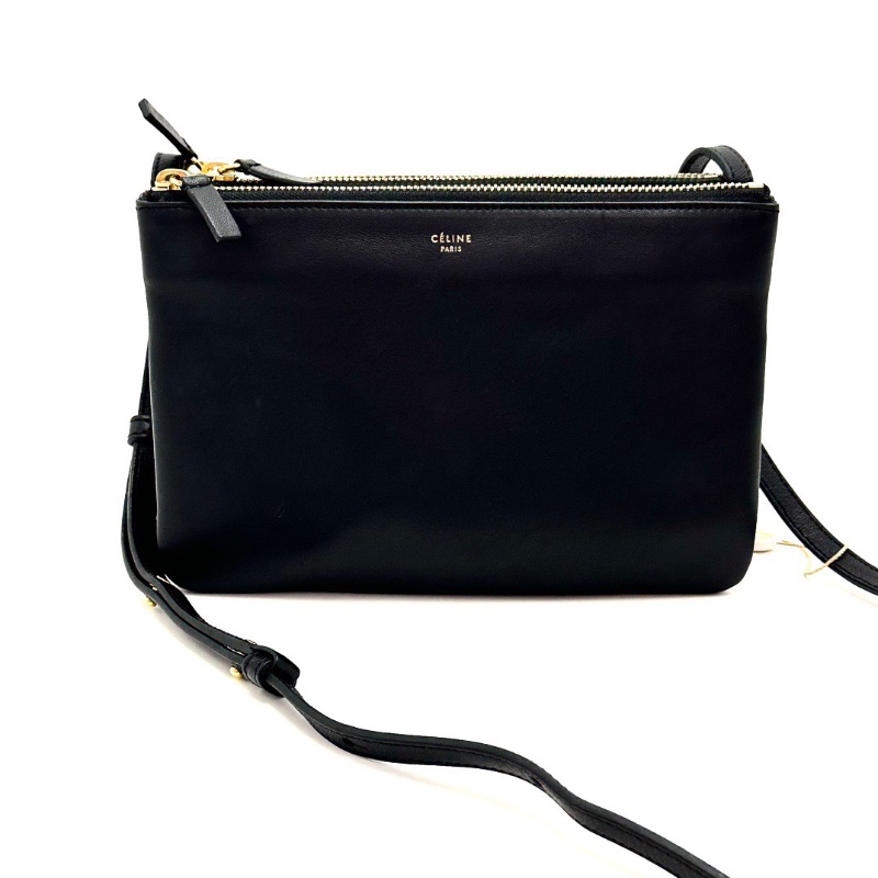 CELINE 黑金三合一肩背斜背包22*15*5cm 98新配件塵袋-1