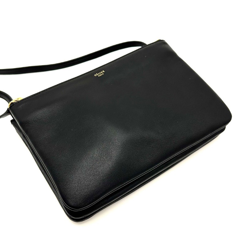 CELINE 黑金三合一肩背斜背包22*15*5cm 98新配件塵袋-2