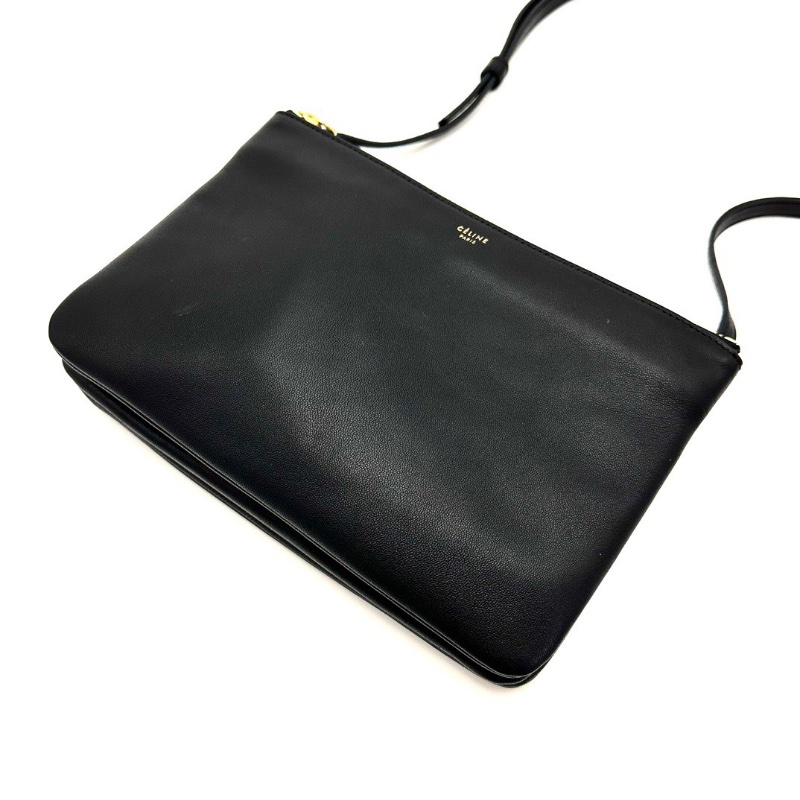 CELINE 黑金三合一肩背斜背包22*15*5cm 98新配件塵袋-4