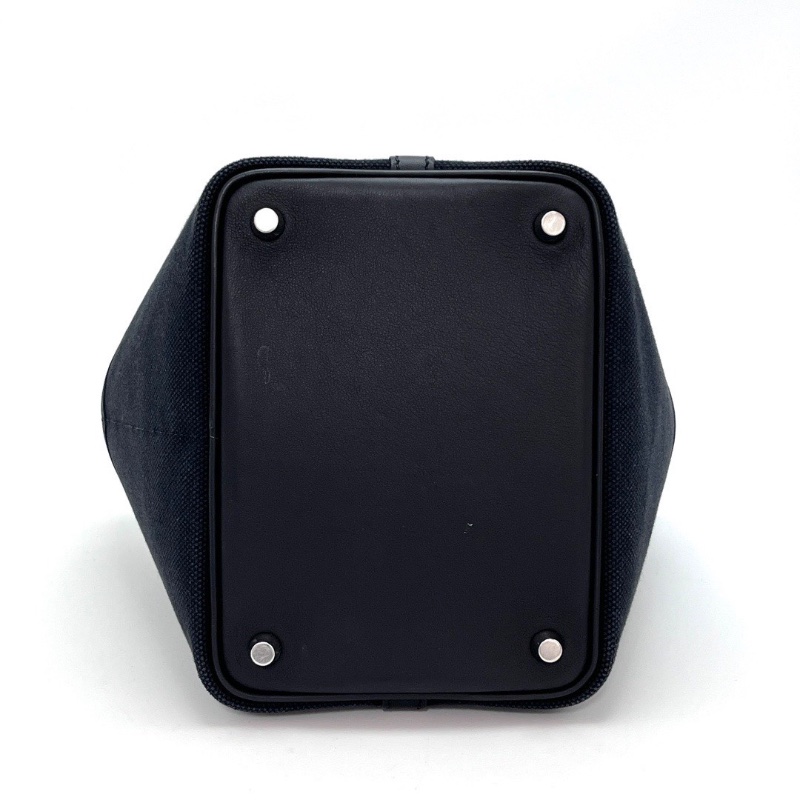 HERMES 黑銀 Cargo菜籃子18手提包18*18*14 98新配件盒子塵袋購證吊牌鎖鑰匙-4