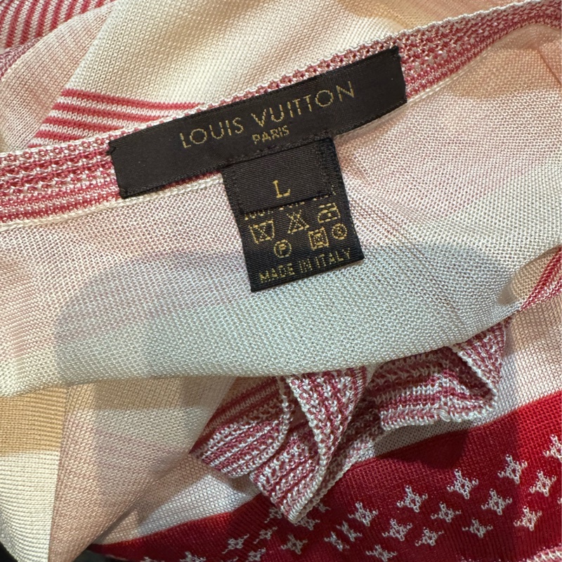 《新歡舊愛》近新LV路易威登100%絲質針織背心上衣L-1