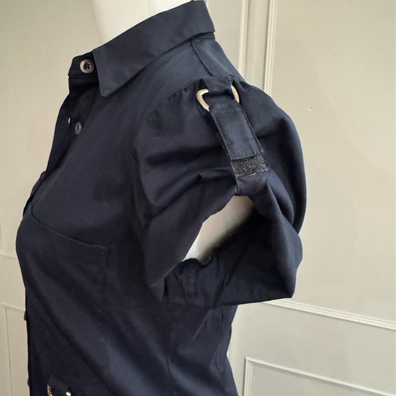《新歡舊愛》正品PRADA深藍近黑彈性連身裙/洋裝38/S-1