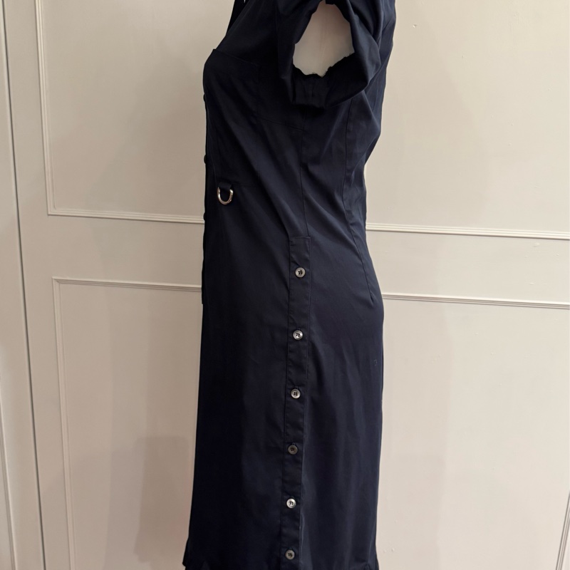《新歡舊愛》正品PRADA深藍近黑彈性連身裙/洋裝38/S-8