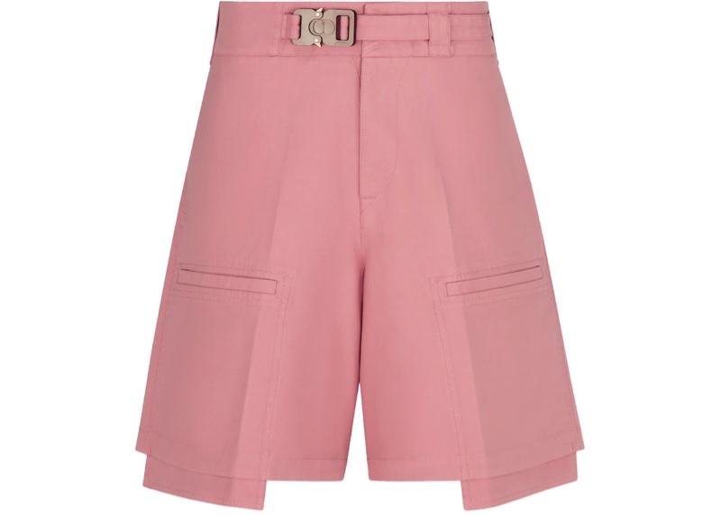 Dior pink cargo shorts with ALYX buckle 46 短褲-0
