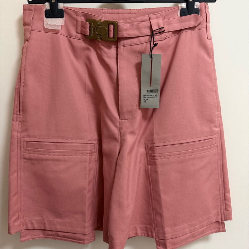 Dior pink cargo shorts with ALYX buckle 46 短褲-1