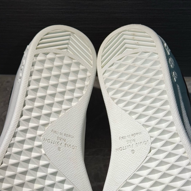 99新lv男鞋小鞋白紫拼色側標logo經典休閒板鞋 40.5碼-6