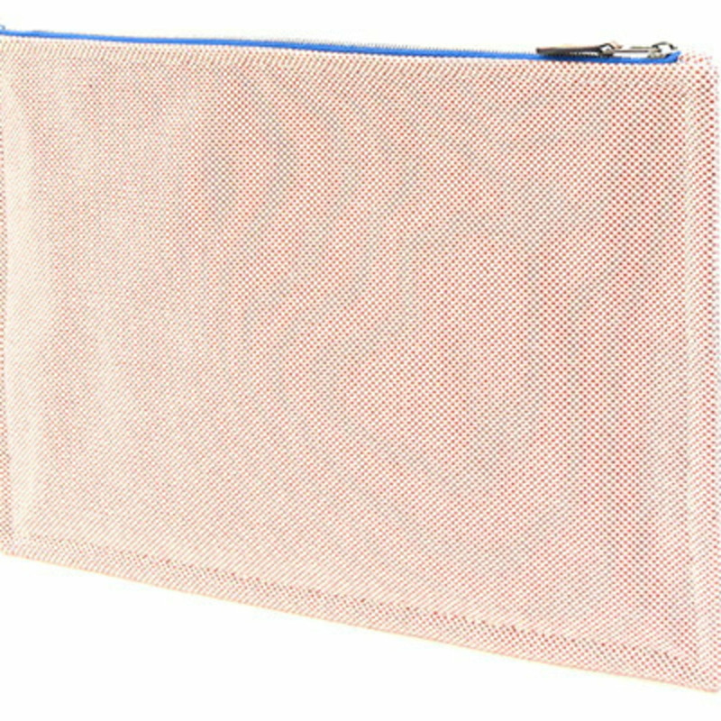 愛馬仕 Yachting GM 手拿包，橙色和多色，100% 純棉，扁平手拿包，女士旅行包，愛馬仕-1