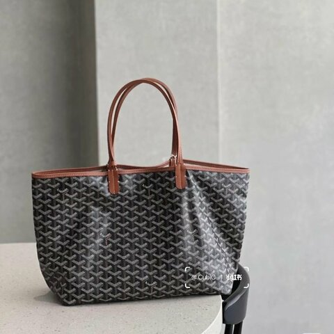 GOYARDINE - 黑棕Saint Louis Tote 手提肩背包╻  PM