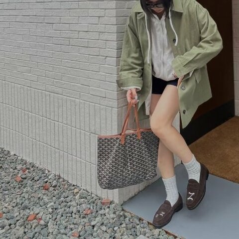 GOYARDINE - 黑棕Saint Louis Tote 手提肩背包╻  PM