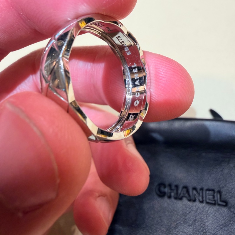 CHANEL 中版18K 銀色COCO CRUSH 尺寸62-13