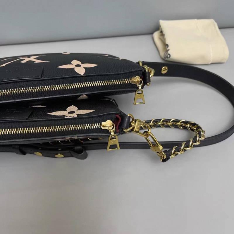 LV路易威登Multi Pochette黑白壓紋四合一 芯片-2