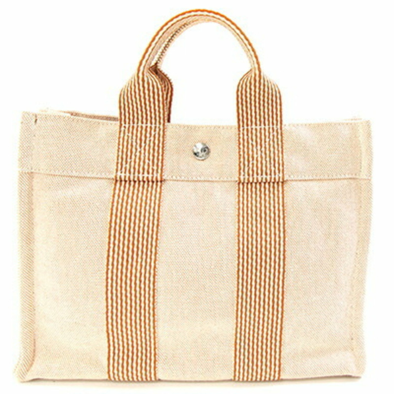 愛馬仕全新 Foule Tote PM 手提包，橙色棉帆布迷你手提包，男女款均有-1