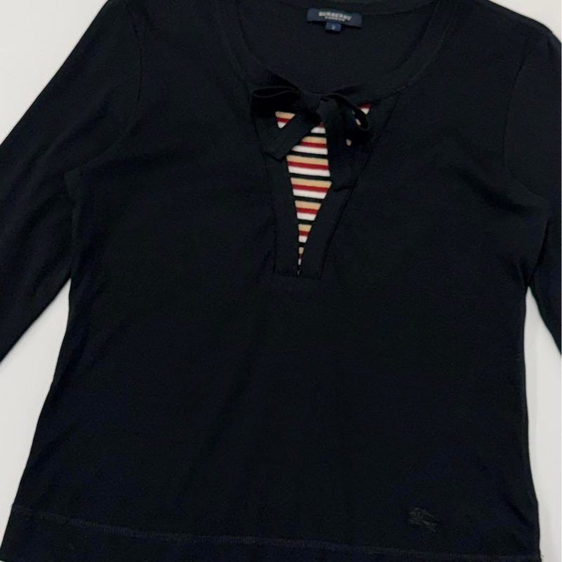 BURBERRY 倫敦 黑色綁帶戰馬上衣-6