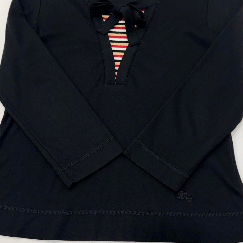 BURBERRY 倫敦 黑色綁帶戰馬上衣-7