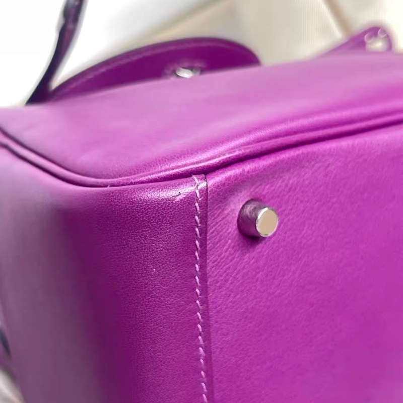 🌈Hermes💜Mini Lindy一代💜P9海葵紫銀扣💜98新🌈Swift皮🌟愛馬仕🌟-6