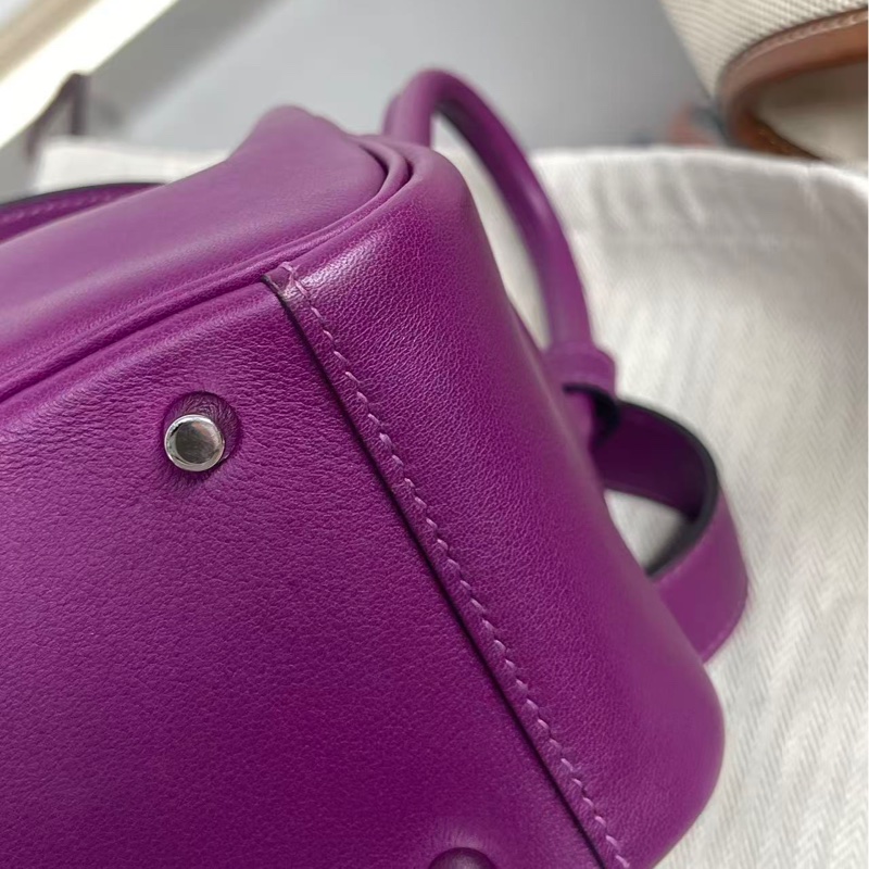 🌈Hermes💜Mini Lindy一代💜P9海葵紫銀扣💜98新🌈Swift皮🌟愛馬仕🌟-7