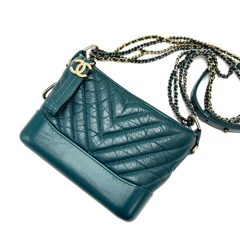 CHANEL V紋小號流浪肩背斜背鏈條包20*15*8 98新配件保卡塵袋-2