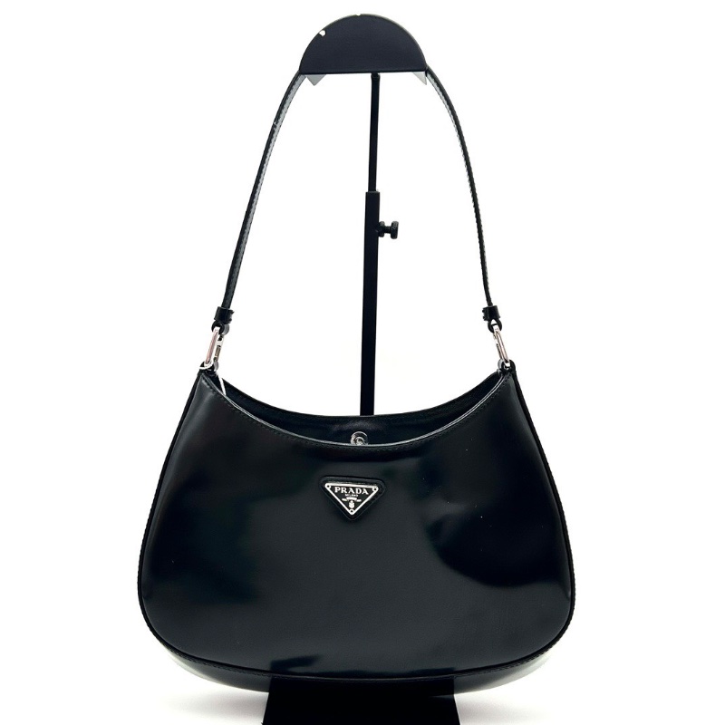 PRADA Cleo黑色三角標單肩腋下hobo包27*22*6 98新配件塵袋-1