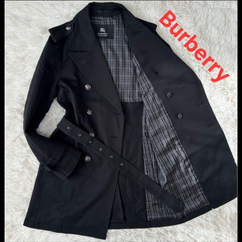 極美品／Burberry  時尚男神風衣／拿破崙款／修長型-4